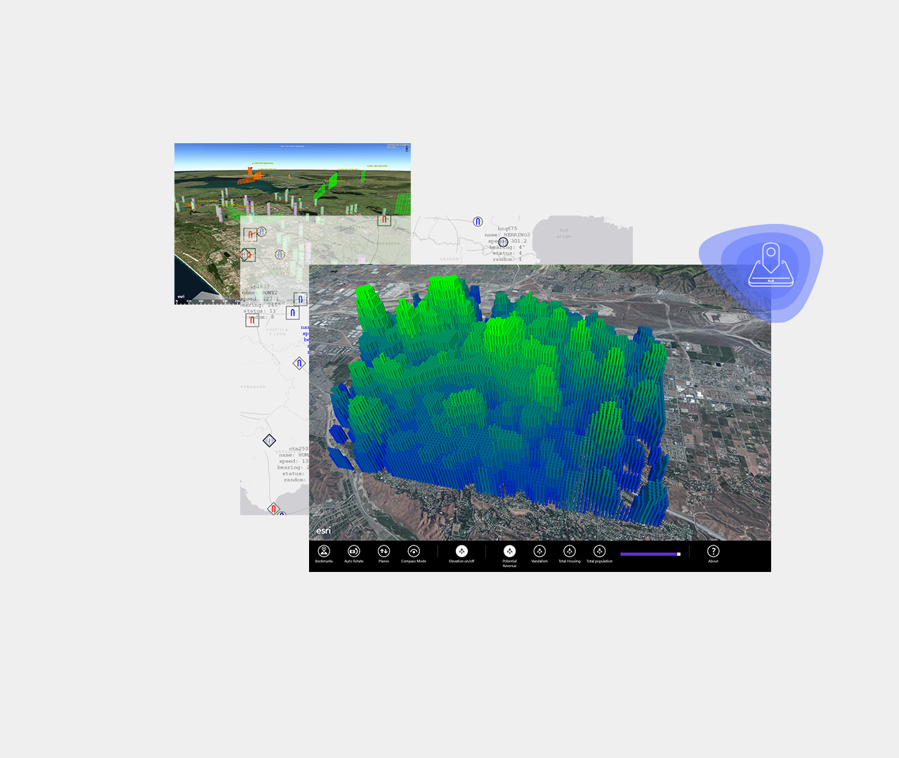 Duas imagens de terreno geradas por computador